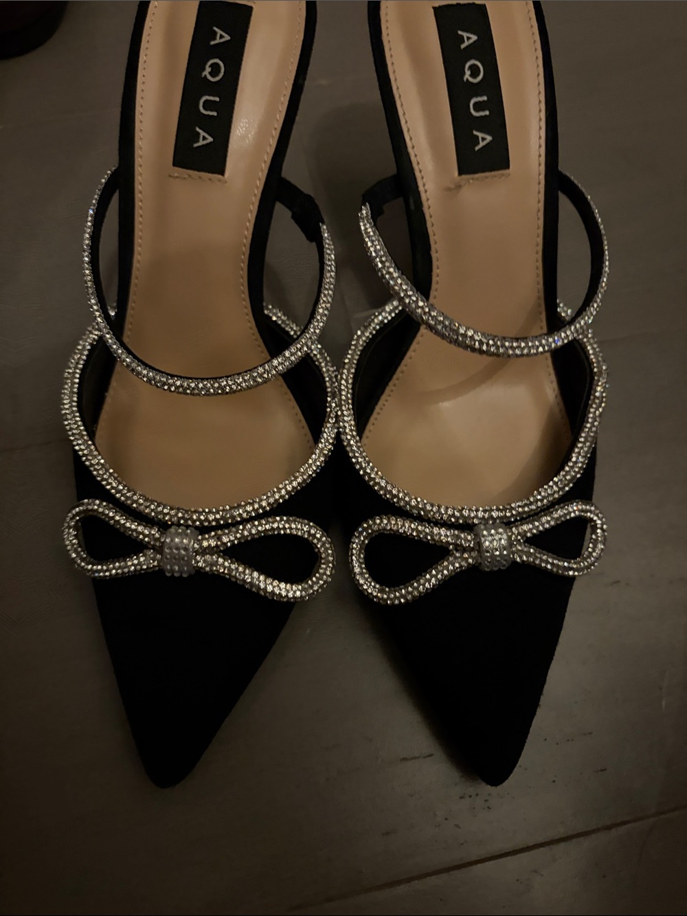 Aqua Rhinestone Heels
